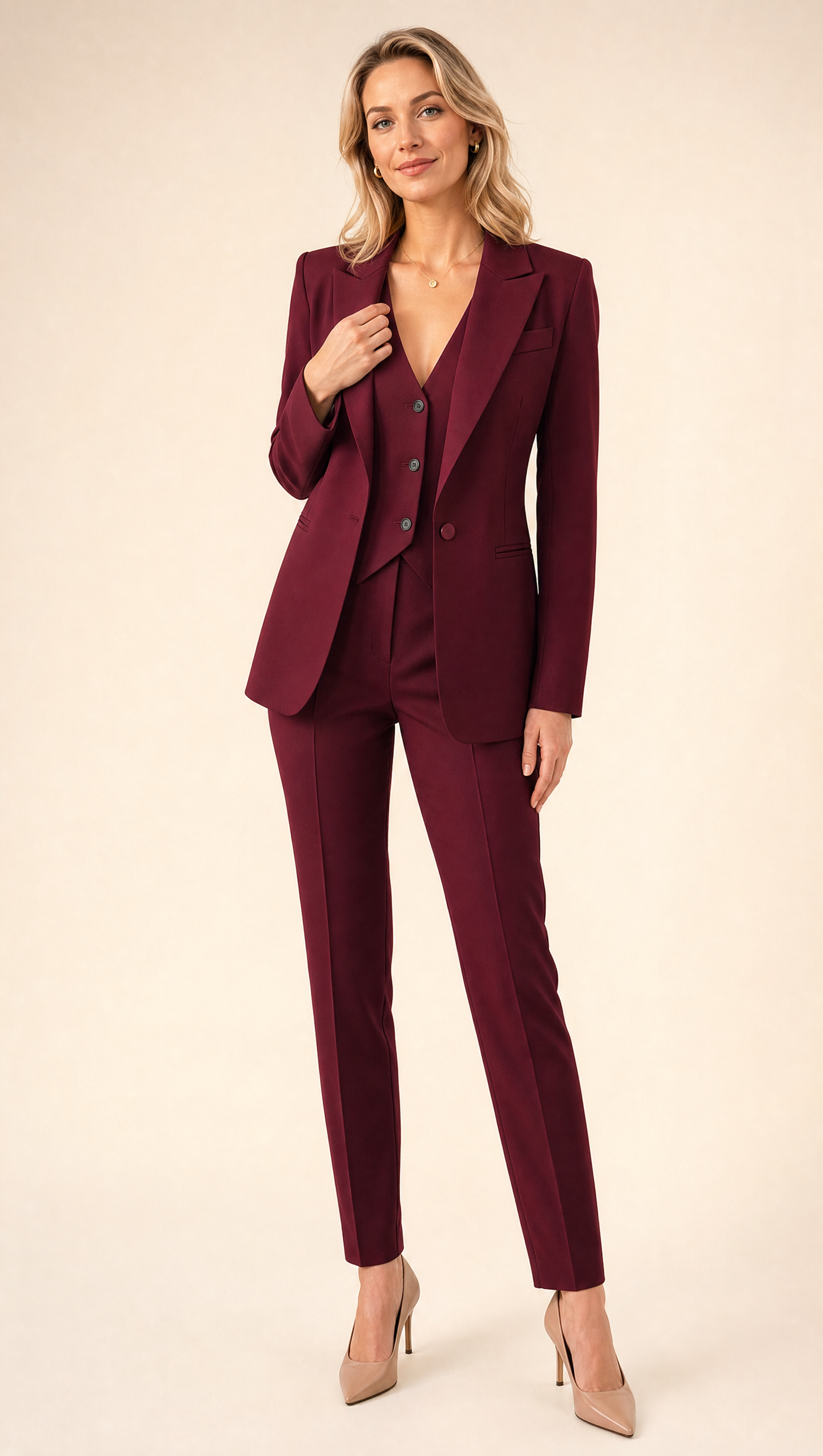Amelia | Blazer, Gilet & Pantalon Set