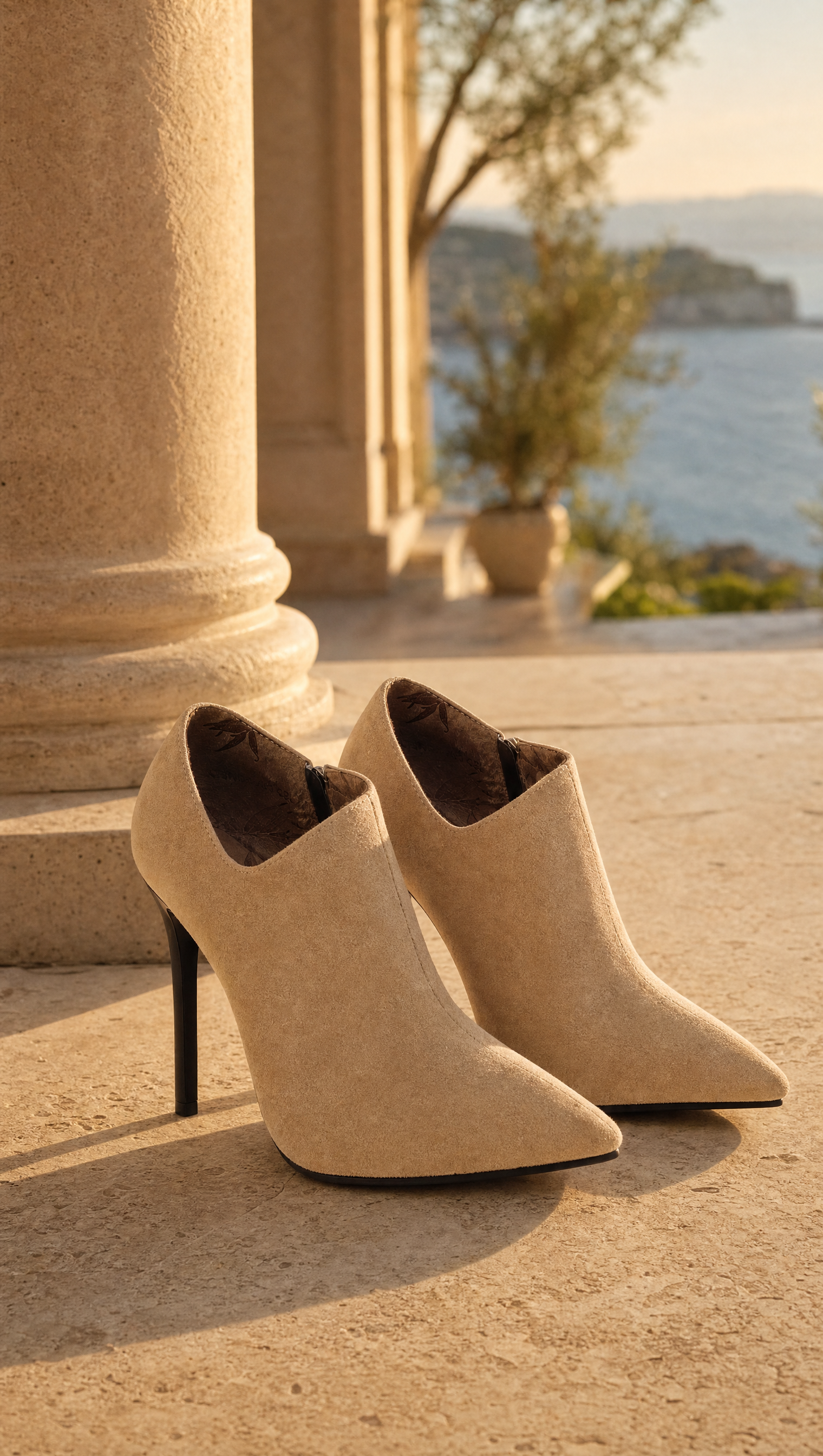 Claire | Luxe Suède Enkellaars Pumps